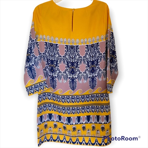 J. Crew Factory Jules Scroll Print Shift Dress Size 4 - Picture 3 of 7